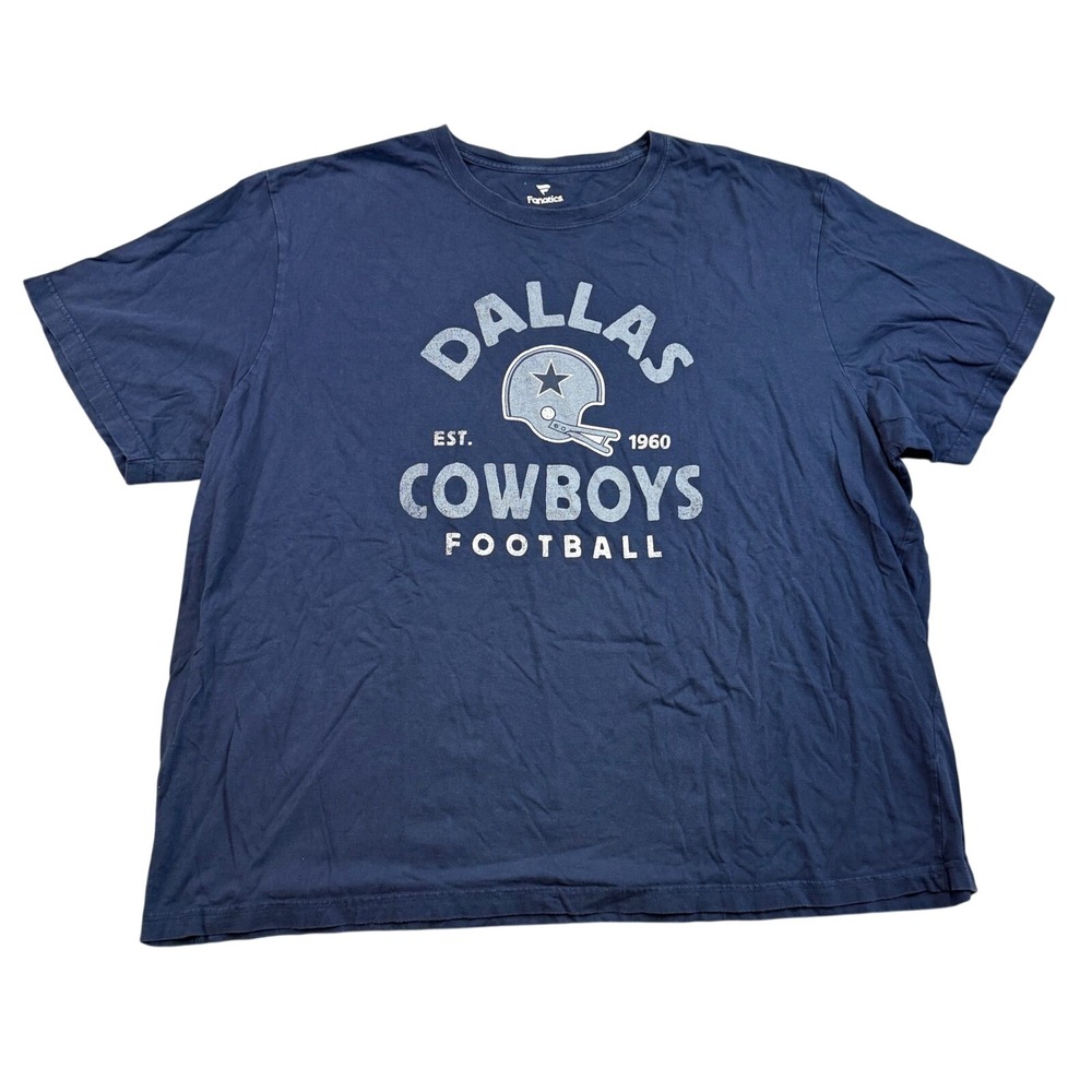 Fanatics Dallas Cowboys NFL Football Graphic T-Shirt Mens 3XB Navy Blue Big Tall